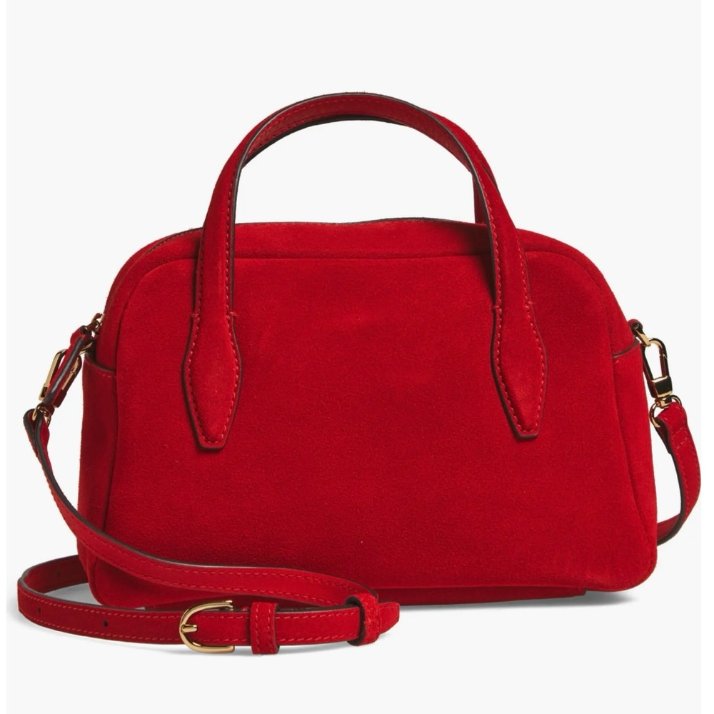 Madewell Medium Suede Crossbody Bag - Bandana Red